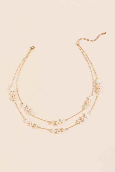 Camila Beaded Layered Station Necklace