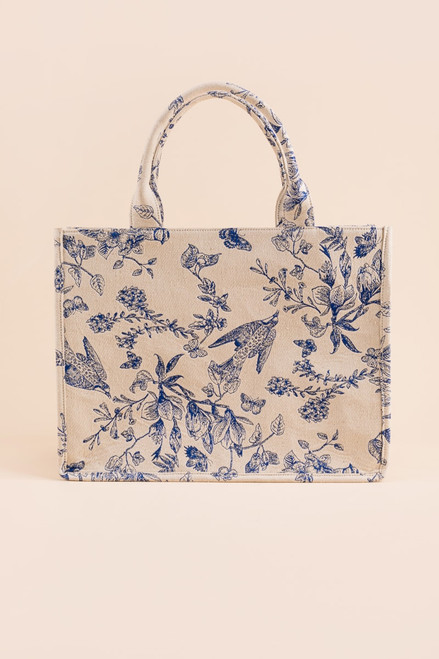 Azenor Floral Canvas Tote Bag