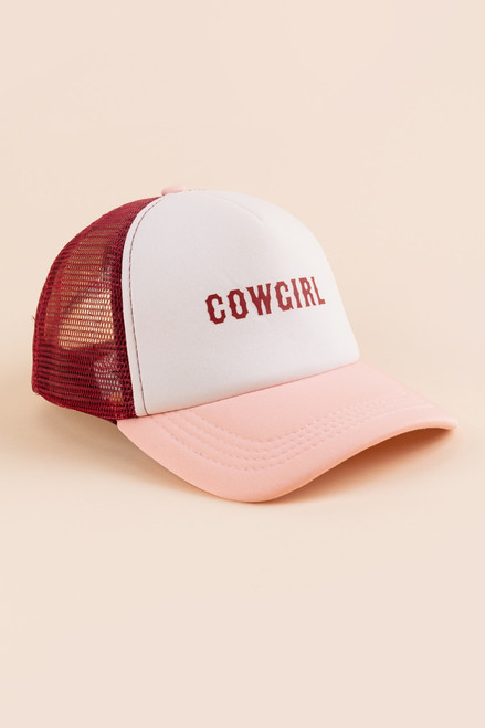 Cow Girl Color Block Trucker Hat