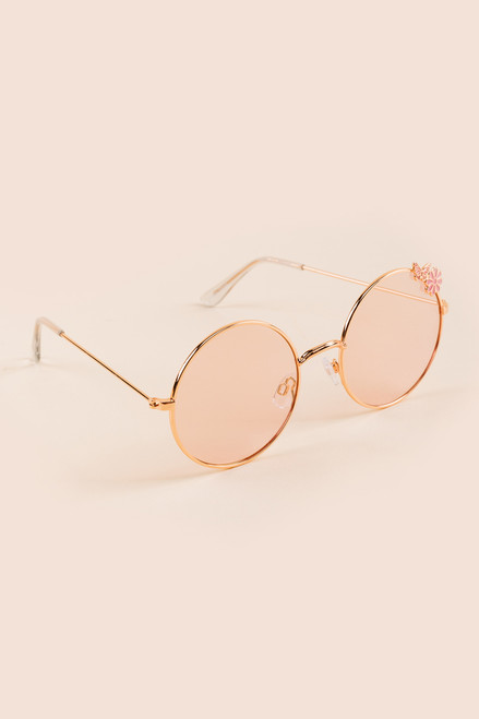 Jules Round Butterfly Flower Sunglasses