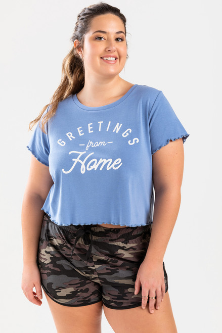 Greetings From Home Cropped Tee