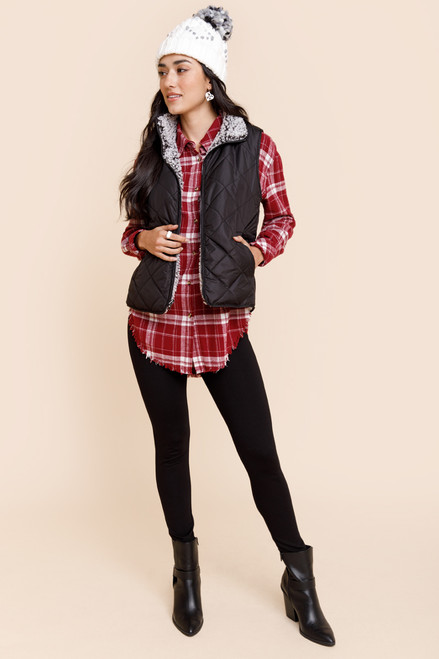 Beverly Quilted Sherpa Vest
