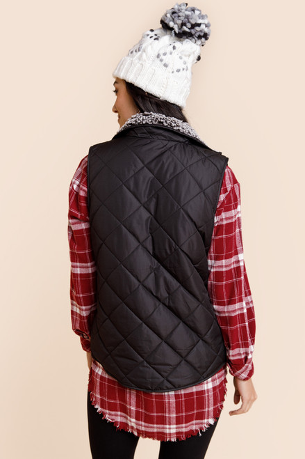 Beverly Quilted Sherpa Vest