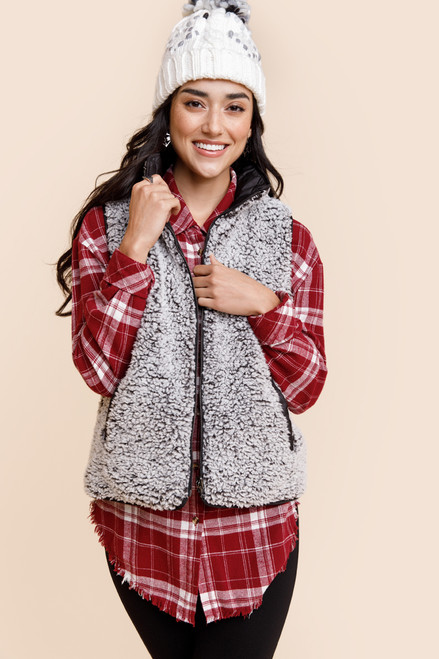 Beverly Quilted Sherpa Vest