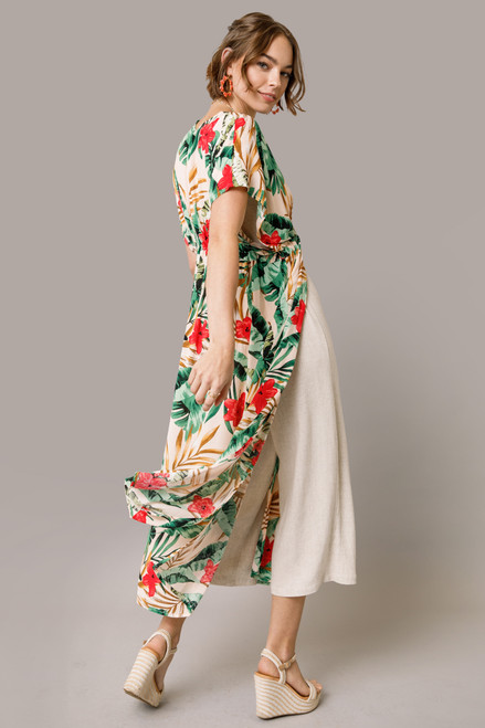 Shayna Hibiscus Long Kimono