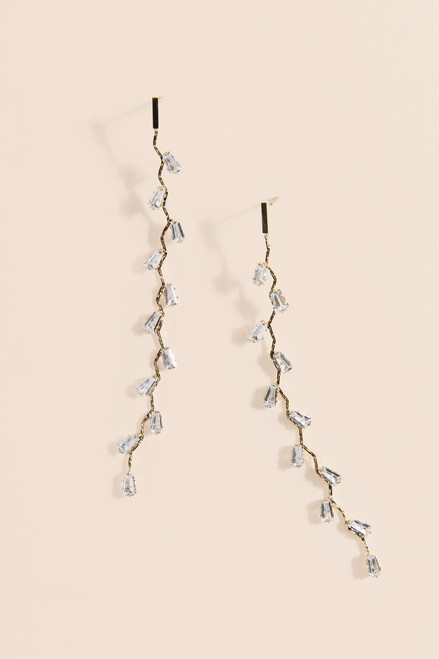 Tiffany Crystal Vine Drop Earrings