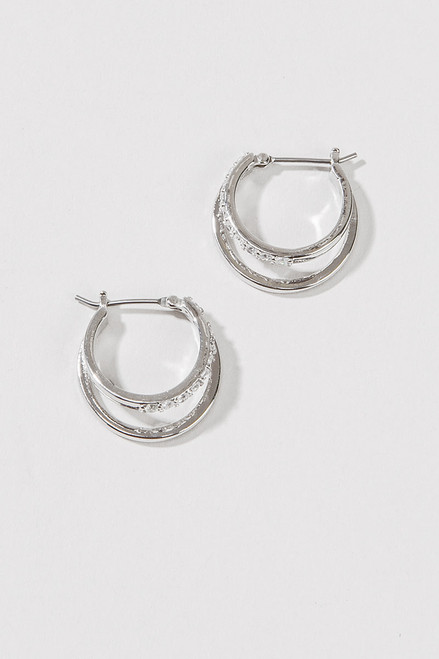 Amerie CZ Metal Double Hoops