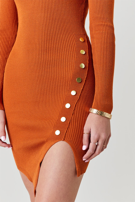 Gillian Rib-knit Sweater Mini Dress