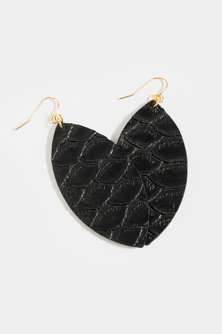 Naya Snake Print Teardrop Earrings