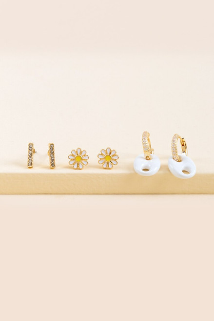 Jessie Daisy Flower Earring Set