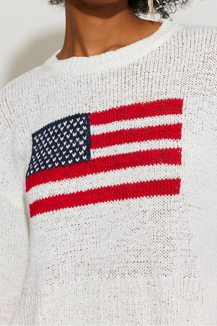 American Flag Pullover Sweater