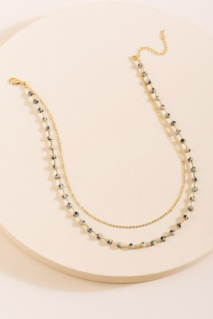Mei Semi-Precious Beaded Layered Necklace