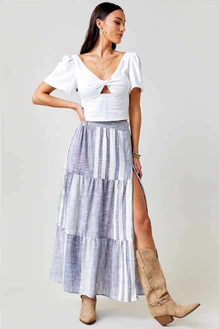 Angelica Striped Maxi Skirt