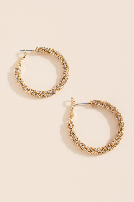 Shannon Cupchain Twist Hoop Earrings