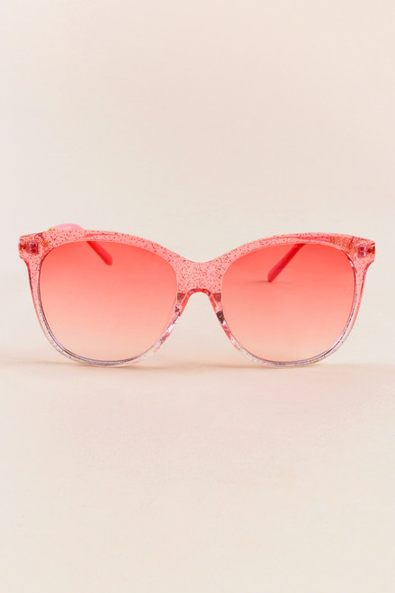 Mariah Pink Clear Frame Sunglasses