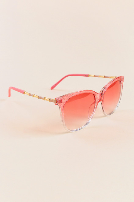 Mariah Pink Clear Frame Sunglasses