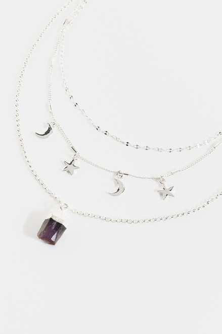 Stella Layered Celestial Drops Necklace