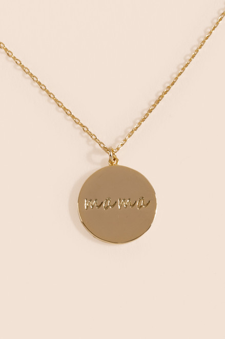 Mama Coin Pendant Necklace