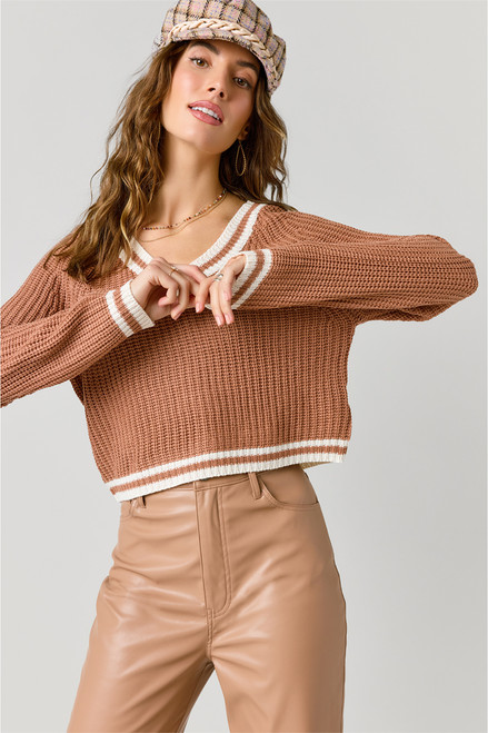Zora Varsity Pullover Sweater