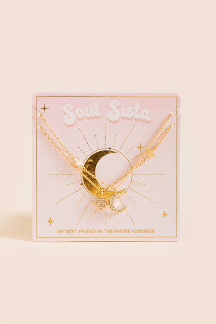 Soul Sista Pendant Necklace Set