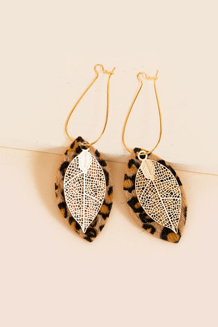 Lori Leopard Drop Earrings