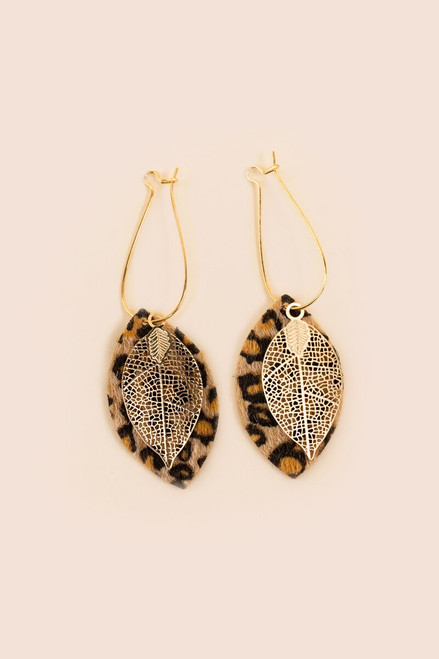 Lori Leopard Drop Earrings