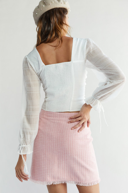 Margot Tweed Wrap Mini Skirt