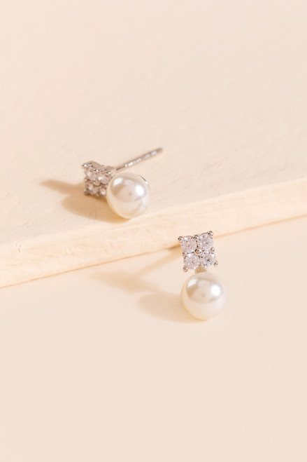 Janet Square Crystal Stud Earrings