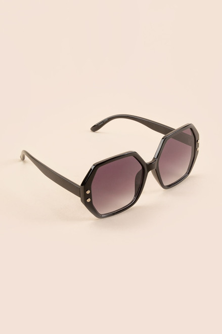 Gia Oversized Geo Frame Sunglasses