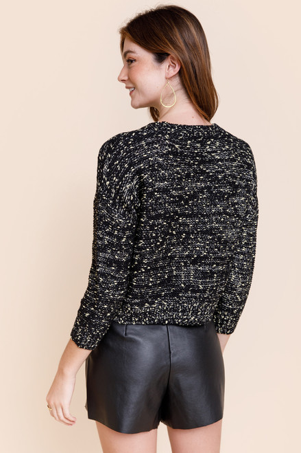 Ember Metallic Stitch Pullover Sweater