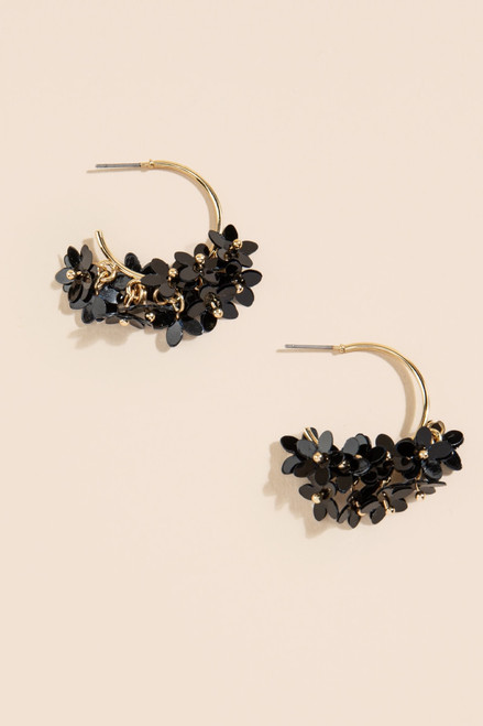 Kristen Woven Flower Hoop Earrings