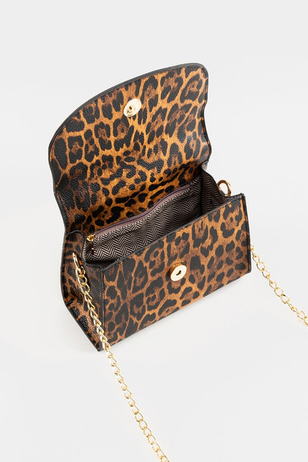 Makensie Leopard Top Handle Mini Handbag