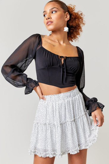 LEXI Long Sleeves U Hemline Crop Top – Miss Behave Girls