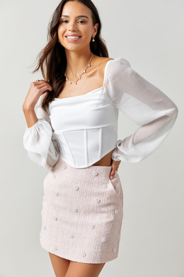 Aviana Long Sleeve Corset Top