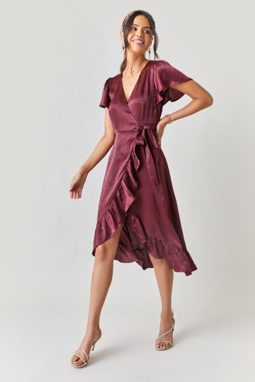 The Emma Satin Bra Dress  Satin dresses, Perfect dress, Satin midi dress