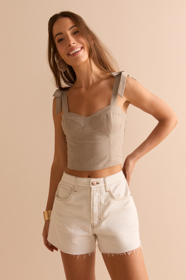トップス Winged Strap Bow Tank Top SOFT SHAPE top | Dorothee Schumacher