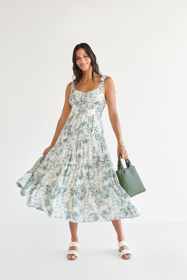 Martina Floral Midi Dress | francesca's