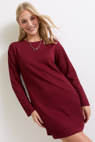 Lucy Rib Knit Shift Mini Dress | francesca 
