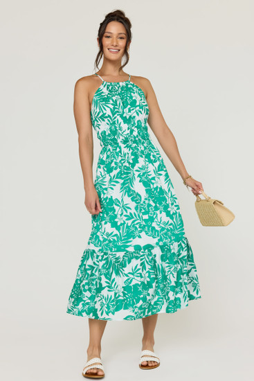 green emerald velvet dress Mint Green Halterneck Amie Midi Dress