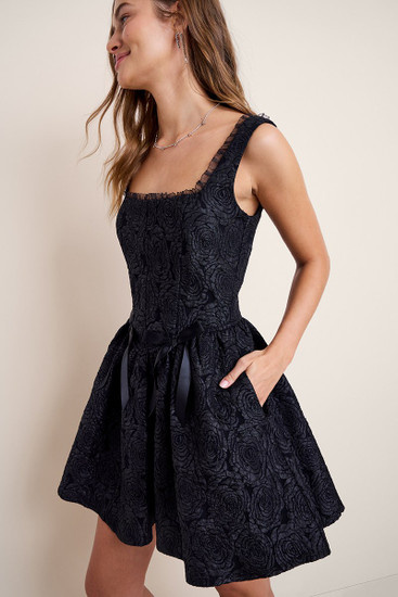 Alice Ruffled Jacquard Mini Dress