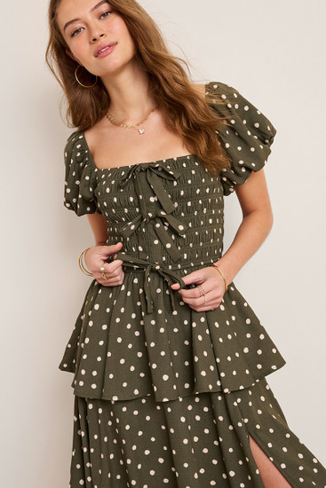 floral chiffon midi dress with sleeves Novara Chiffon Midi Dress in Chelsea Floral Blue main image 1