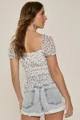Take A Risk Floral Square Neck Top