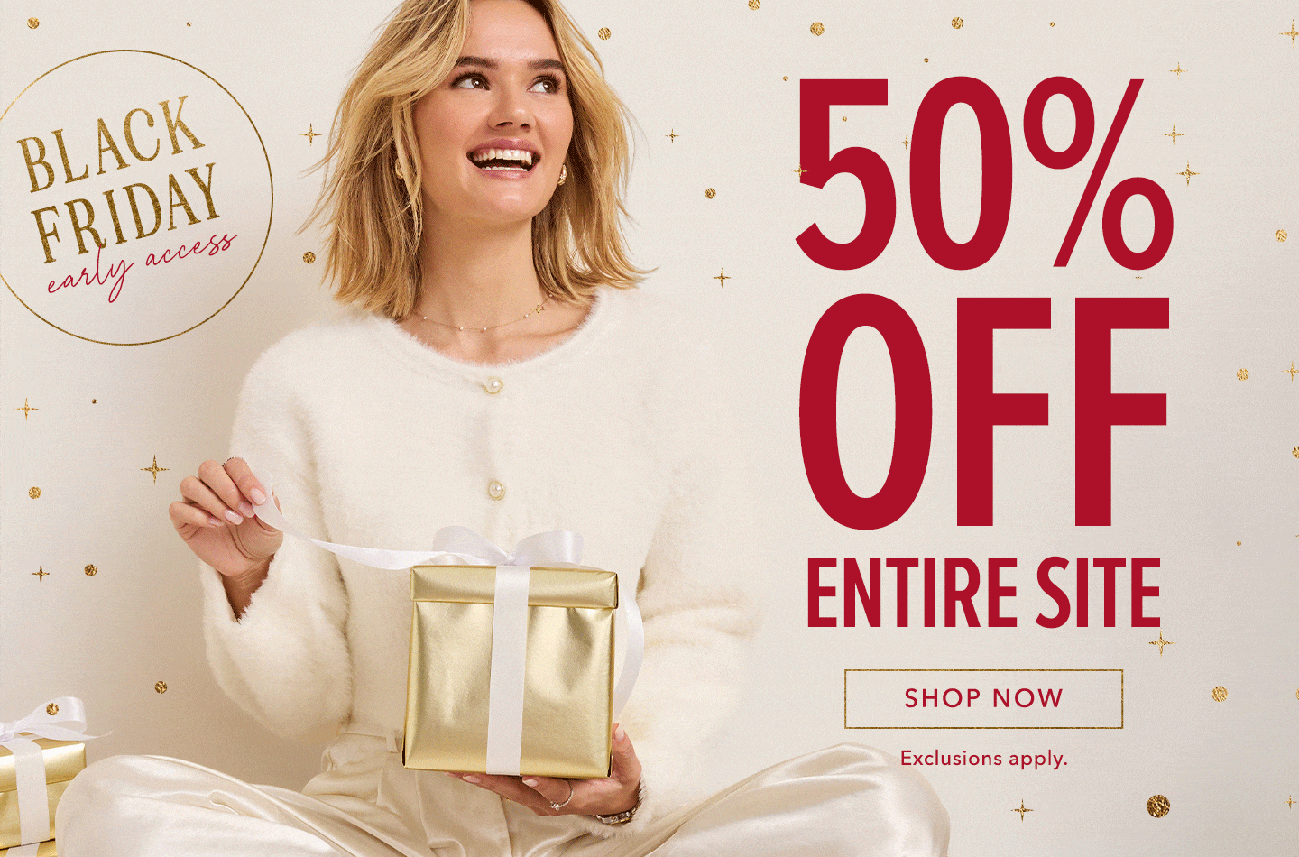 50% Off Entire Site. Click here to shop clothing and get 50% off sitewide.