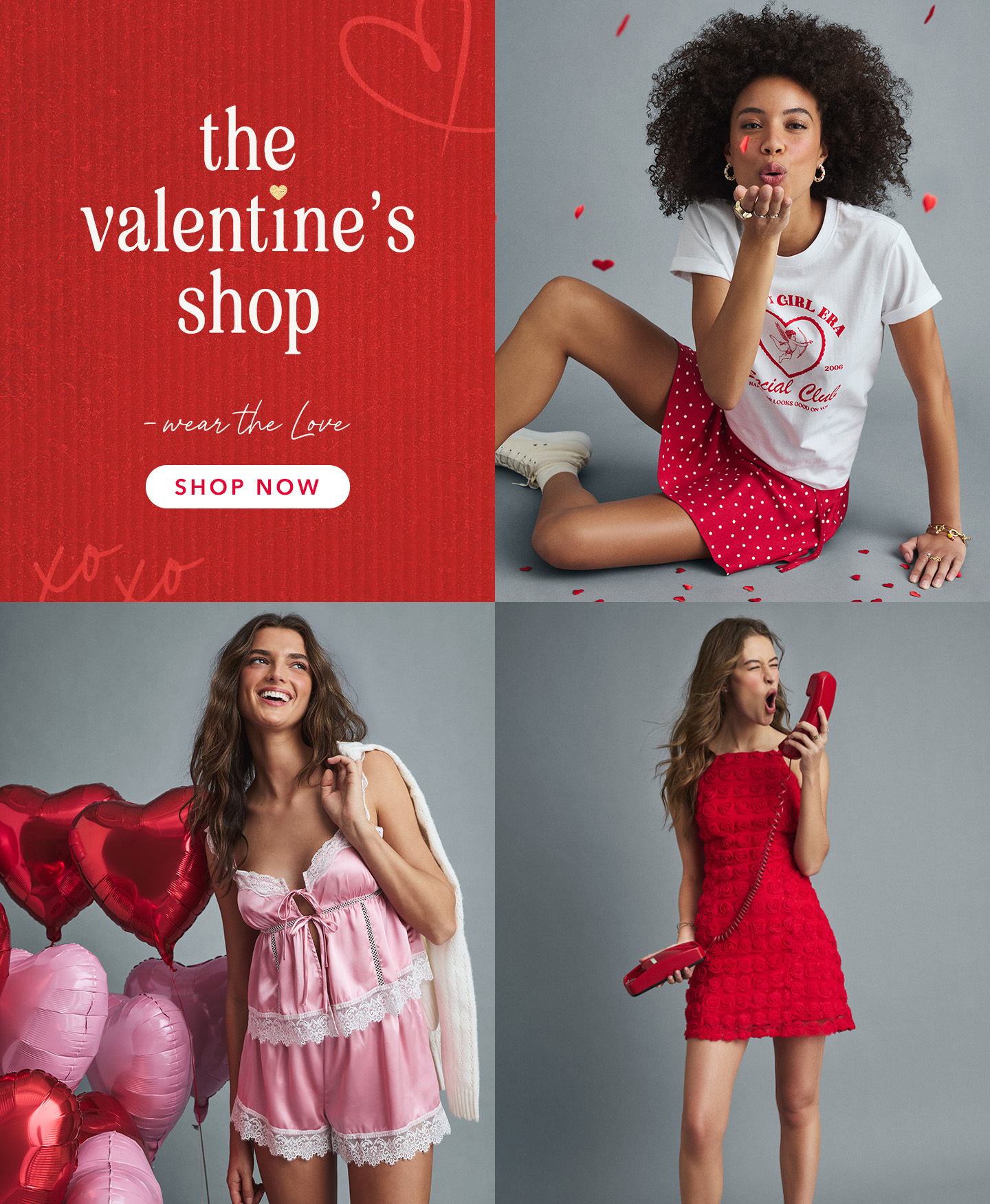 The Valentine's Shop. Click here to shop all Valentine's Day styles.