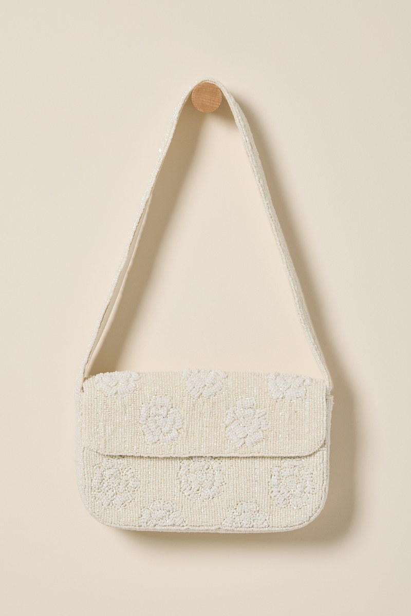Greta Floral Beaded Shoulder Bag