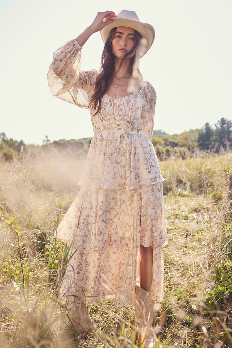 Sherrie Puff Sleeve Maxi Dress