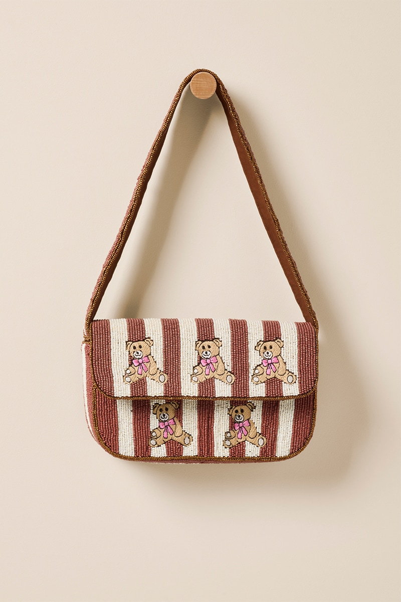 Greta Floral Beaded Shoulder Bag