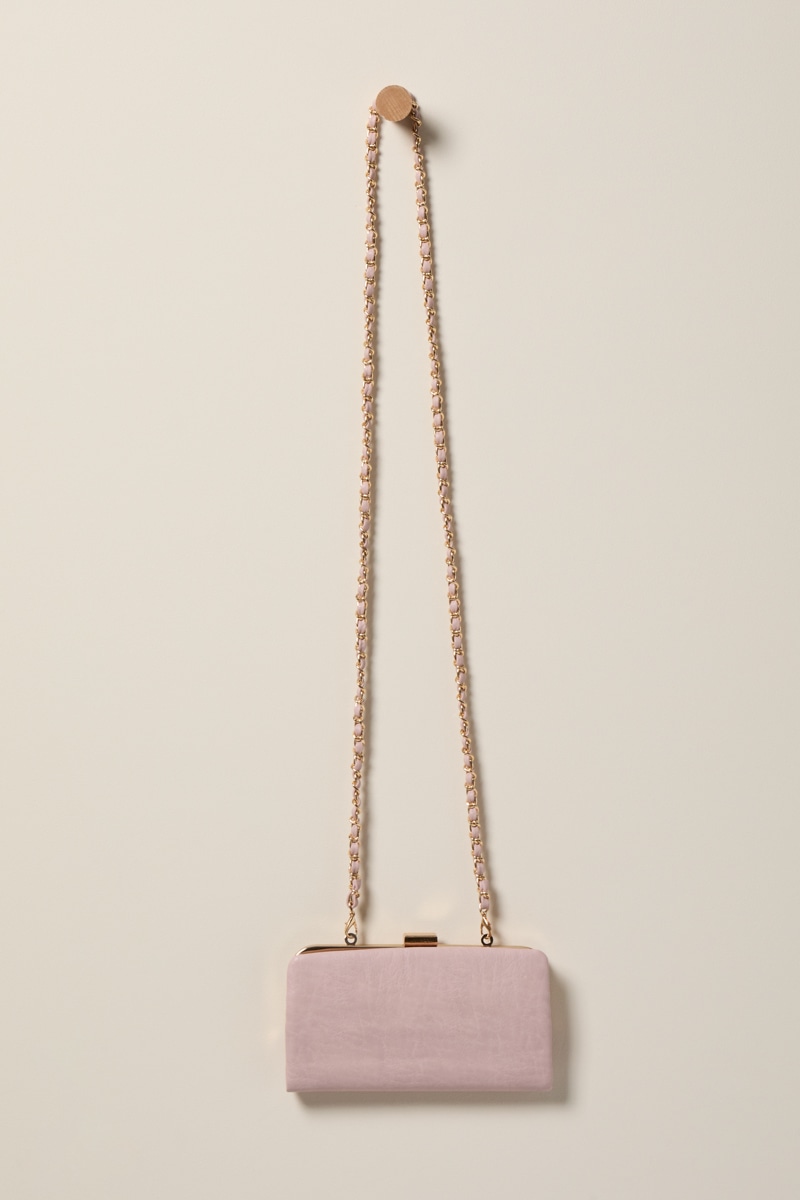 Nina Large Faux Leather Pink Card Case