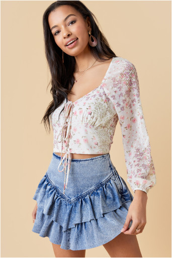 FYI Dark Denim Layered Skirt – Ladida