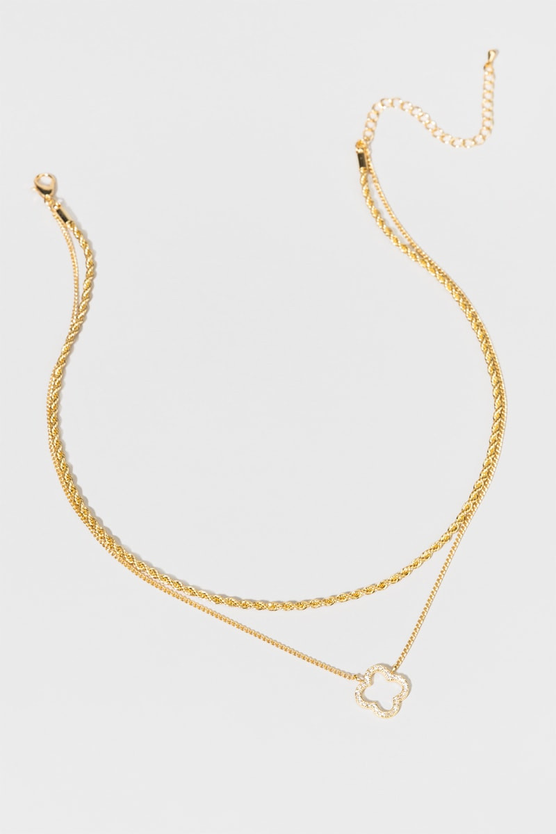 Image of Ava Clover Layered Necklace